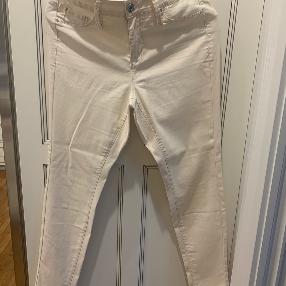 YMI Cream Skinny Jeans